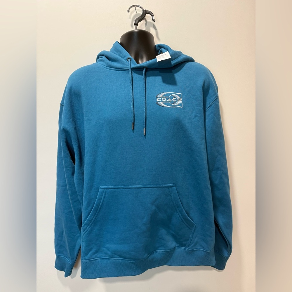 Coach Teal Men's Pullover Hoodie